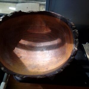 Black walnut wooden bowl